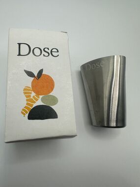 NEW Triangular shaped Dose Stainless Steel Shot Glass 2 1/2"H (3E)